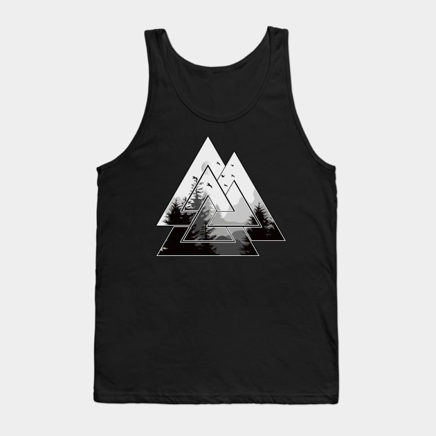 Valknut Symbol Tank Top by Nartissima